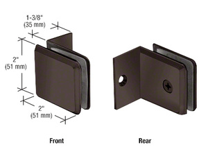 CRL Oil Rubbed Bronze Fixed Panel Beveled Clamp With Small Leg