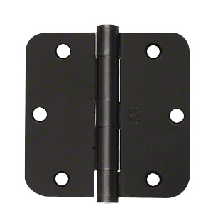 CRL Black 3-1/2" x 3-1/2" Residential Hinge 5/8" Radius