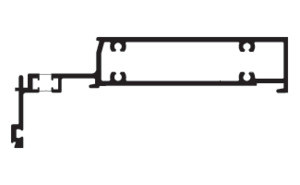 CRL-U.S. Aluminum White KYNAR® Paint 6" Horizontal for Structural Silicone Glazing, Thermally Improved - 24'-2"