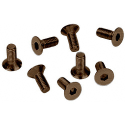 CRL Brushed Bronze 6 mm x 15 mm Cover Plate Flat Allen Head Screws