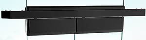 CRL Matte Black Double Floating Header for Overhead Concealed Door Closers - for 72" Wide Opening