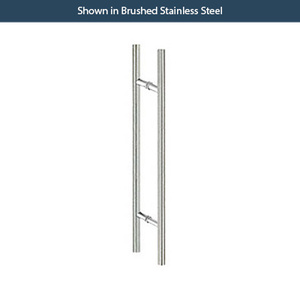 Brushed Stainless Steel (H) Style Back To Back Handle 24" CTC/36" Overall