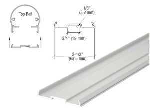 CRL Sky White 241" Top Rail Infill for Pickets