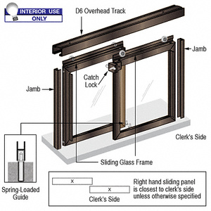 CRL Horizontal Sliding "Daisy" Pass-Thru Assembly With D6 Header & Jambs