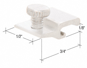 CRL White Storm Door Insert Thumb Clips 9/32" Screw