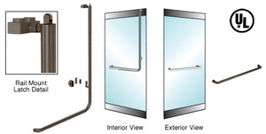 CRL-Blumcraft® Oil Rubbed Bronze Right Hand Reverse Rail Mount Keyed Access "A" Exterior, Top Securing Panic Handle