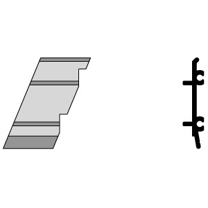 CRL-U.S. Aluminum Left Hand 135º Outside Corner 4/Pk