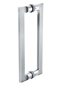 CRL Polished Stainless 12" Glass Mounted Tapered Back-to-Back Pull Handle
