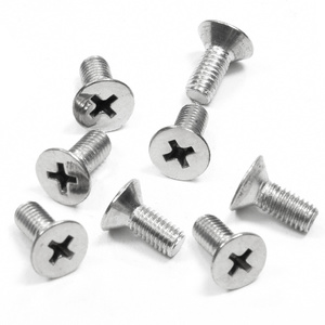 CRL Polished Chrome 5 x 12 mm Cover Plate Flat Head Phillips Screws