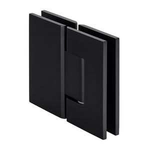 CRL Matte Black Geneva Series 180 Degree Glass-to-Glass Standard Hinge