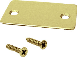 CRL Polished Brass End Cap with Screws for Shallow U-Channel
