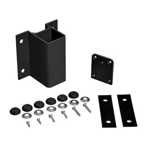 CRL Matte Black 180 Degree Center/End Fascia Mount Bracket