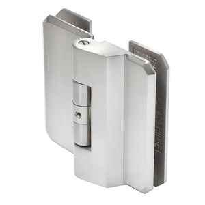 CRL Brushed Nickel 183 Series 180 Degree Glass-to-Glass Hinge Swings In and Out