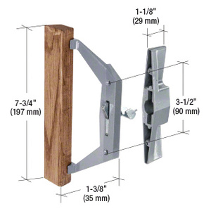 CRL Wood/Aluminum Internal Lock Sliding Glass Door Handle Set with 3-1/2" Screw Holes for Burval and Trimview Doors