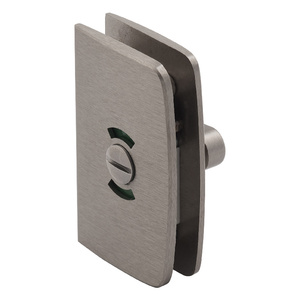 Brushed Nickel Sliding Glass Door Lock with Indicator