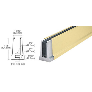 CRL B5T Series Satin Brass Custom Tapered Base Shoe Drilled for 1/2" Glass