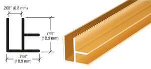 CRL Gold Anodized Aluminum Corner Extrusion