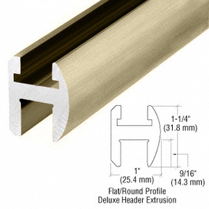 CRL Brushed Bronze Deluxe Shower Door Header Kit - 95"