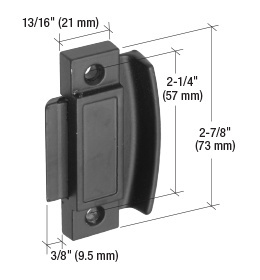 CRL Black Diecast Window Latch and Pull