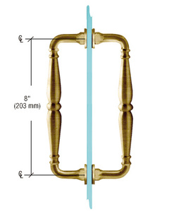 CRL Antique Brass 8" Victorian Style Back-to-Back Pull Handles