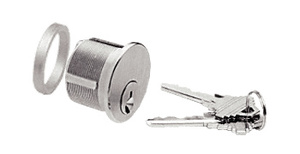 CRL Brushed Stainless Steel Mortise Keyed Alike Cylinder