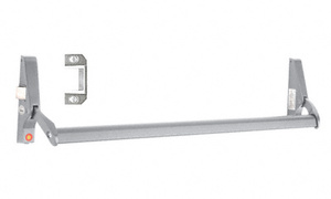 CRL Satin Aluminum 48" Jackson® 10 Series Left Hand Reverse Bevel Crossbar Rim Panic Exit Device