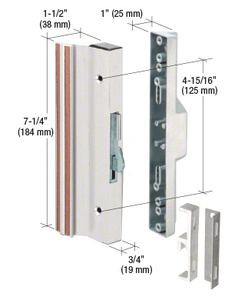 CRL Aluminum Hook-Style Surface Mount Handle 4-15/16" Screw Holes