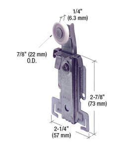 CRL 7/8" Nylon Bi-Pass Wardrobe Roller for Acme