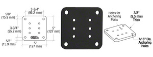 CRL Black Anodized 5" x 5" Square Base Plate