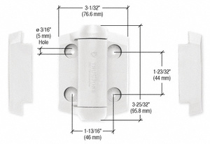 CRL White Self Closing Gate Hinge