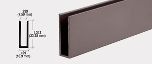 CRL Dark Bronze 1/4"Aluminum U-Channel