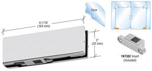 CRL Satin Anodized Bottom Door Patch with 1NT302 Insert