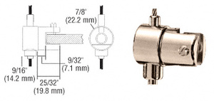 CRL Brushed Nickel Plated Adjustable Single Shelf Brackets for the Cable Display System