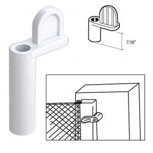 CRL White 7/16" Diecast Window Screen Clip - Bulk