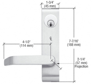 CRL Jackson® 8500 Aluminum Locking Outside Trim with a Flat Lever