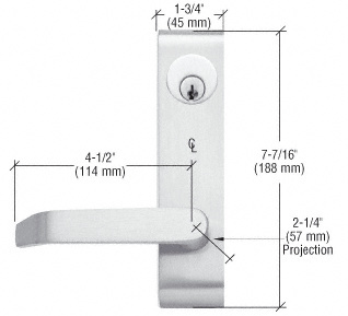 CRL Jackson® 8500 Aluminum Locking Flat Lever Outside Trim
