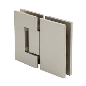 CRL Brushed Nickel Geneva 580 Series 180 Degree Glass-to-Glass Hinge with 5 Degree Offset