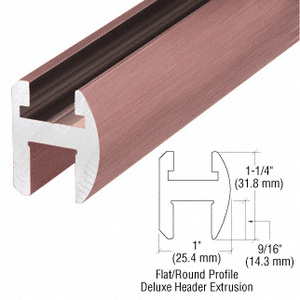 CRL Antique Brushed Copper Deluxe Shower Door Header Kit - 95"