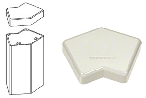 CRL Oyster White 100 Series 135 Degree Post Cap