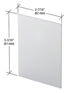 CRL Satin Anodized Top Track with Pocket Replacement End Caps for 490/495 & 690/695 Series Sliding Door Systems