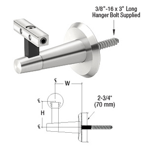 CRL-Blumcraft® Pacific Series Polished Stainless Wall Mounted Hand Rail Bracket