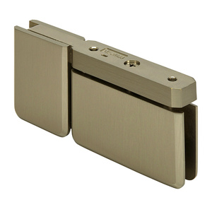 CRL Brushed Bronze Top or Bottom Mount Pivot Hinge with Attached U-Clamp