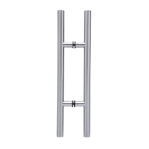 Brushed Stainless Steel (H) Style Back To Back Handle 12" CTC/24" Overall