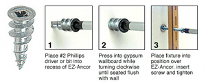 CRL Zinc 6-8 Screw Size EZ-Anchor for Drywall