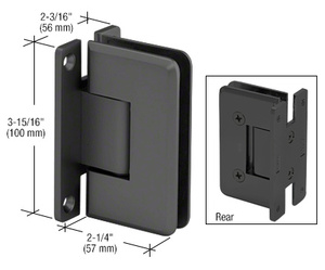 CRL Matte Black Cologne 037 Series Wall Mount 'H' Back Plate Hinge
