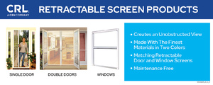 CRL Euro Retractable Screen Header Sign Replacement 6" X 15"