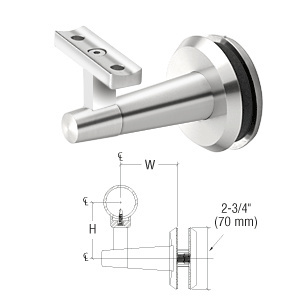 CRL-Blumcraft® Pacific Series Polished Stainless Glass Mounted Hand Rail Bracket