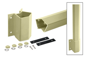 CRL 42" Pre-Treated Aluminum Outside 135 Degree Fascia Mount Post Kit for 200, 300, 350, and 400 Series Rails