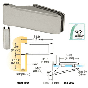 CRL Brushed Nickel Barcelona Free Swinging Interior Door Hinge