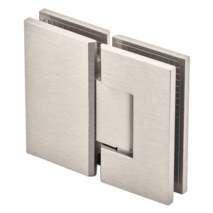 Brushed Nickel 180° Glass-to-Glass Adjustable Maxum Series Hinge